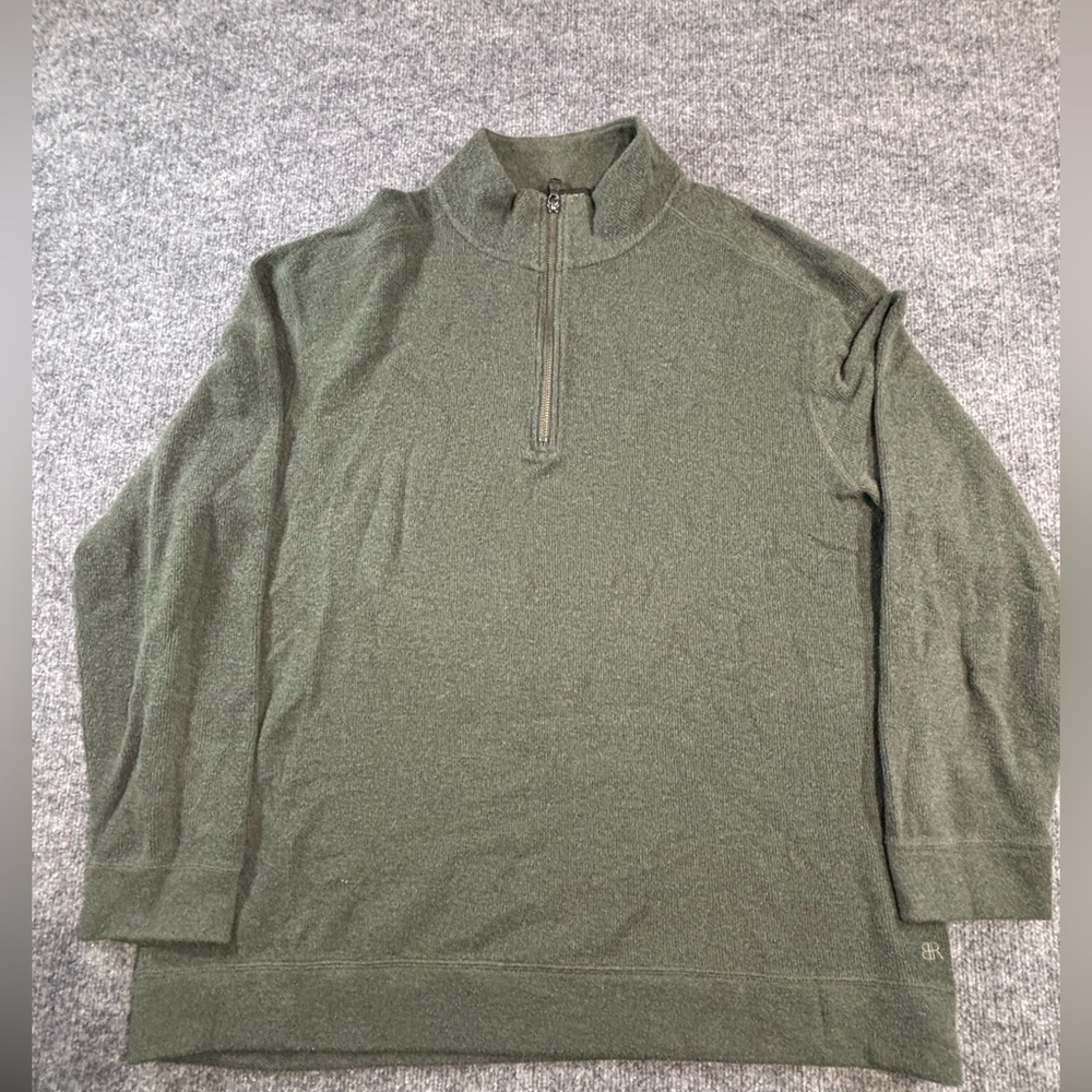 Banana Republic Men’s Green Zip-Up Sweater Quarter Zip Jacket Size XXL